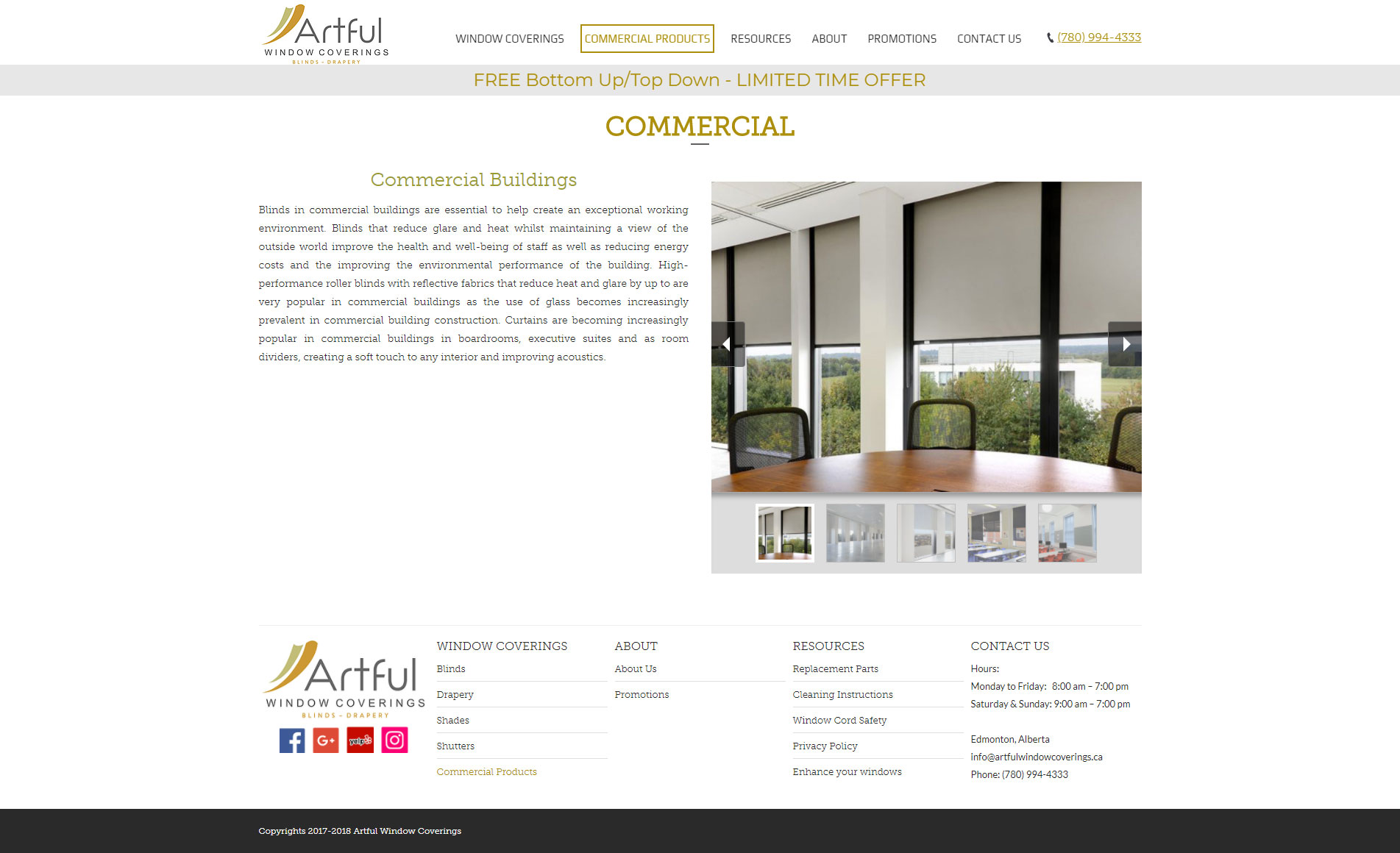 Commercial Window Covering Website Design Byteknight Creations